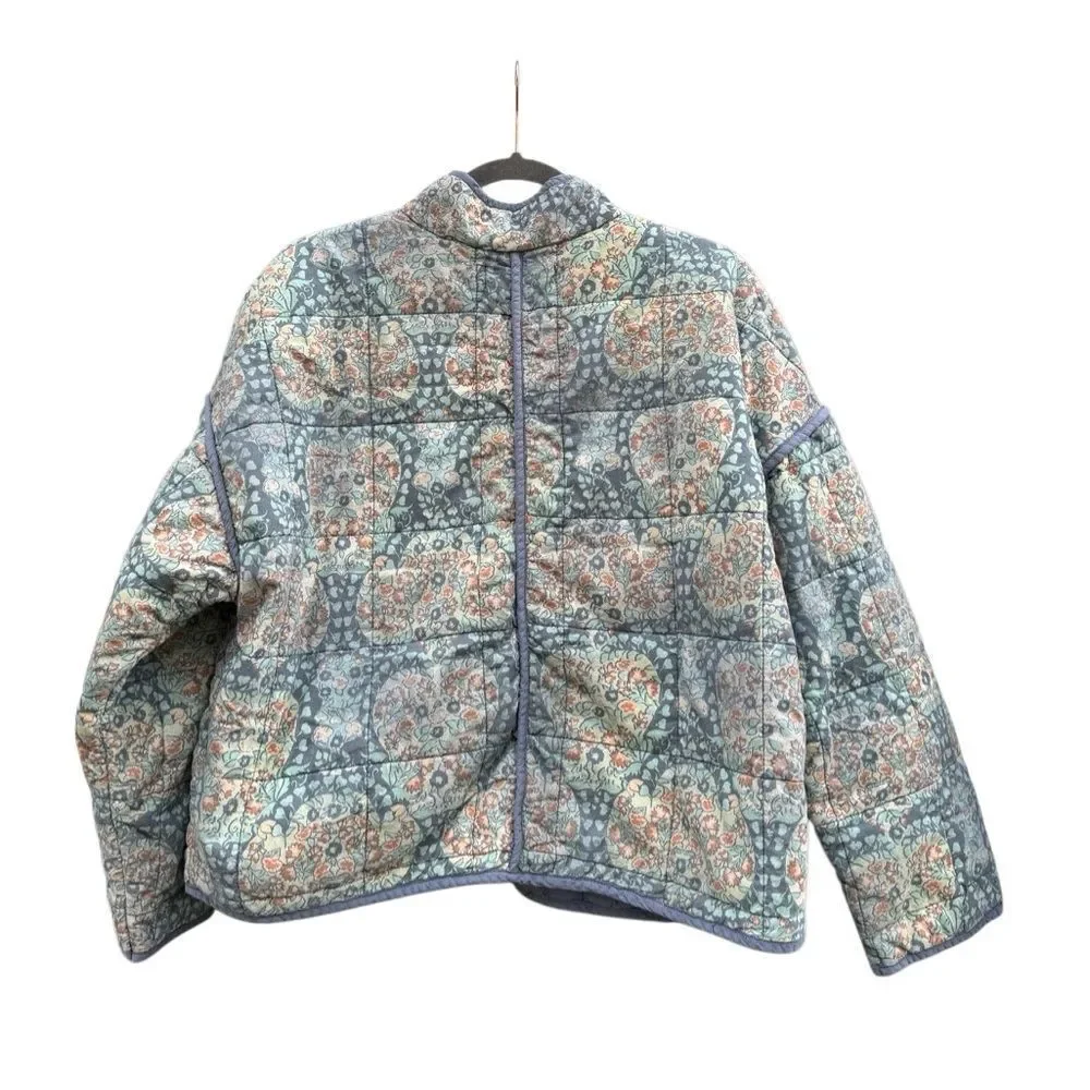 Free People Women's Chloe Cotton Floral Quilted Jacket Size Small - Picture 8 of 10